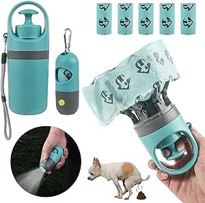 CyperGlory 6 Pcs Portable Dog Poop Scooper Set with Holder & Claw Clip, Pooper Bag Dispenser with LED Flashlight, Leash Attachable, Dog Walker Waste Picker for Small Medium Large Dogs, 90 Bags Include Poop Scooper, Puppy Things, Dog Pooper Scooper, Pets Stuff, Pet Decor, Pooper Scooper, Car Back Seat, Bag Dispenser, Water Bottle Holder