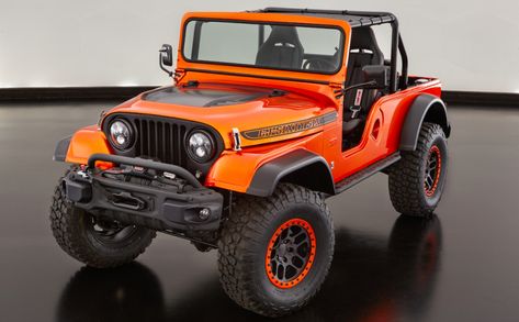 Jeep Built A Modern CJ-6 And It Looks Incredible 1971 Challenger, Jeep Ika, Orange Jeep, Off Road Jeep, Jeep Concept, Safari Jeep, Cj Jeep, Jeep Scrambler, Tj Wrangler