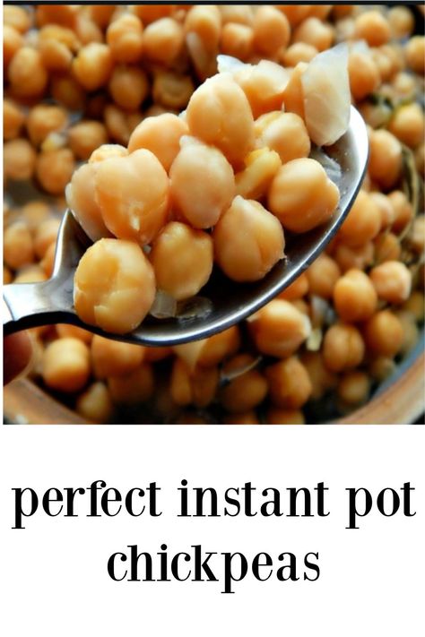 Everything you need to know to make killer Chickpeas in the Instant Pot. Soft, plump and flavorful - this is a game-changer! #InstantPotChickpeas Pressure Cook Chickpeas, Instant Pot Garbanzo Beans How To Cook, Instant Pot Dry Chickpeas, Cooking Chickpeas In Instant Pot, Garbanzo Bean Recipes Instant Pot, Instapot Chickpeas, Chickpea Instant Pot, Instant Pot Garbanzo Beans, Chickpeas Instant Pot