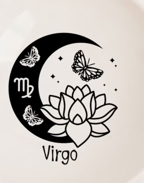 Virgo Drawing Sketch, Virgo Silhouette, Virgo Logo, Virgo Tattoo Designs, Virgo Symbol, Horoscope Art, Virgo Art, Small Heart Tattoos, Virgo Tattoo