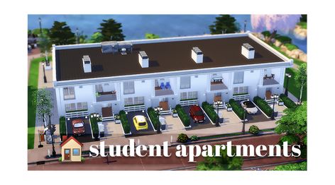 student apartments: semi-furnished and cc free! 🏠 | simkoos on Patreon Mad At Myself, Student Apartment, Student Home, Number Plates, New Mods, Student House, Sims 4 Cc Furniture, House Siding, Sims 4 Build