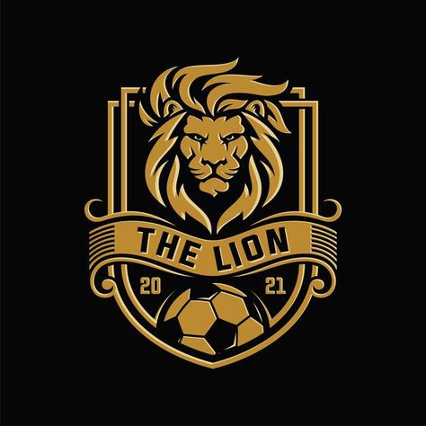 Football lion team logo Premium Vector | Premium Vector #Freepik #vector #football #soccer #shield #face Logo Futsal Design Hd, Football Logo Design Ideas, Logo Design Football, Logo Futsal, Logo Football Team, Up Carl Y Ellie, Leon Logo, Logo Lion, Time Logo