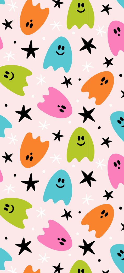 Paper Ghosts, Disco Halloween, Groovy Halloween, Hippie Painting, Seamless Paper, Halloween Wallpaper, Halloween Ghost, Halloween Ghosts, Cute Halloween