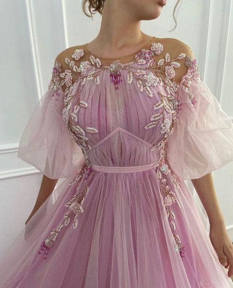 Sequence work ideas Pastel Gown, Teuta Matoshi, Pastel Dress, Pink Prom, Pink Prom Dresses, Pink Tulle, Long Gown, Tulle Dress, Fancy Dresses