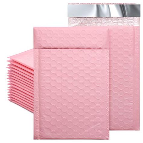 Bubble Mailers Packaging Ideas, Bubble Bag Packaging, Bubble Mailer, Pink Packages Business, Pink Small Business Packaging, Bubble Mailer Pink, Small Business Packaging Ideas, Small Business Packaging, Shipping Boxes