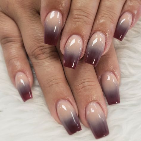 Burgandy Ombre, Autumn Ombre Nails, Coral Ombre Nails, Baby Boomer Nails, Nails Burgundy, Character Customization, Baby Boomers Nails, Nail Hacks, Fall Ombre