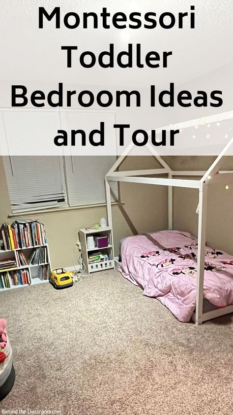 Montessori Toddler Bedroom Ideas and Tour - Behind the Classroom Small Montessori Bedroom, Toddler Room Layout, Montessori Toddler Bedroom, Toddler Homeschool Activities, Real Bedroom, Toddler Bedroom Ideas, Ideas For Seniors, Winter Health, Montessori Parenting