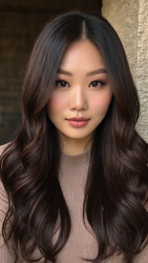 🌟🎀 Orchestrate the Exclusive Mocha Color Hair dark fall hair colors asian | Divine Hair Colors Asian, Dark Caramel Hair, Deep Black Hair, Black Cherry Hair Color, Mahogany Brown Hair, Mocha Color Hair, Black Cherry Hair, Highlights On Brown Hair, Cherry Hair Colors