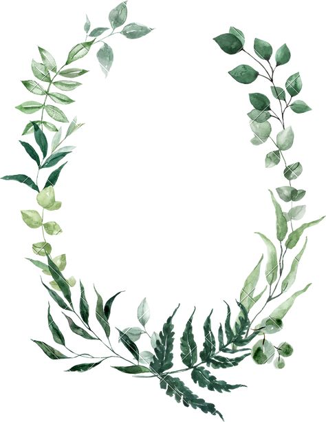 Watercolor greenery frame, oval wreath with green leaf - Photos by Canva Sofia Cake, Oval Wreath, Leaf Photo, Botanical Wreath, Spring Wedding Decorations, Spring Wedding Invitations, Watercolor Greenery, Vine Leaves, Wedding Invitations Diy