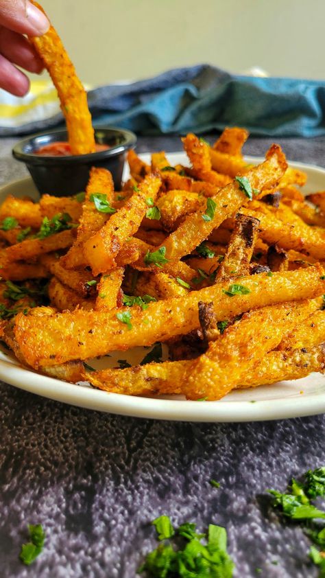 Keto Fries, Jicama Fries, Side Dish, Nom Nom, Healthy Snacks, Side Dishes, Snacks