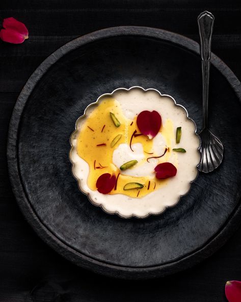 Shrikhand Panna Cotta with Saffron Honey Syrup (Gluten-free) �— Cupcakeree Saffron Honey, Coffee Mousse, Indian Food Photography, Saffron Flower, Bengali Food, Make Ahead Desserts, Unflavored Gelatin, Bite Size Desserts, Honey Syrup