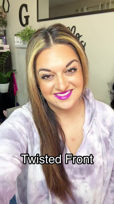 It’s comfortable, quick, & SO much better than having my hair in my face all day! 💜 #hair #hairstyle #hairhack #hairtutorial #easyhairstyles | Gina Dinko | Gina Dinko · Original audio | Reels Gina Dinko, Twist Front, My Hair, Hair Hacks, Hair Tutorial, Easy Hairstyles, Twist, Audio, Hair Styles