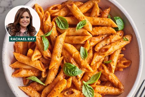 I Tried Rachael Ray's You Won't Be Single For Long Vodka Cream Pasta Recipe | Kitchn Vodka Sauce Recipe, Canned Plums, Cream Pasta, Vodka Sauce, American Dishes, Feel Good Food, Rachael Ray, Crushed Tomatoes, Tomato Recipes