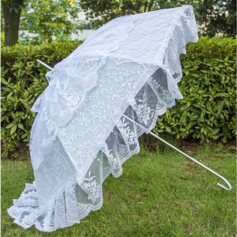 Battenburg Lace Parasol Aluminum Wedding Bridal Party Decoration Props Large Umbrella                                AT vintagedancer.com Fancy Umbrella, Bridal Umbrella, Battenberg Lace, Lace Umbrella, Lace Parasol, Cute Umbrellas, Battenburg Lace, Umbrella Wedding, Decoration Photo