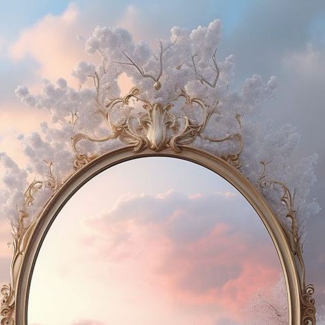 Zuzanna Blasco on Instagram: "What would your magical mirror show you about yourself? I am absolutely obsessed with today’s @theiamjournal prompt. She did such a great job of writing it, I highly recommend checking it out. I’m currently just doing some dreamy pastel imagery for fun. Let me know what your magic mirror says to you! ⁣ .⁣ .⁣ .⁣ .⁣ .⁣ #magicvibes #aesthetic #artwork #pastelcolors #quoteoftheday #pastelpink #pastelaesthetic #pastelfeed #mystical #pastel #pastelart #magicmirror #motivationalquotes #positivevibes #goodvibes #dreamyvibes" Magic Mirror Aesthetic, Pink Mirror Aesthetic, Mystic Aesthetic, Magical Mirror, Pastel Feed, Mirror Aesthetic, Aesthetic Artwork, Dreamy Artwork, Magic Aesthetic