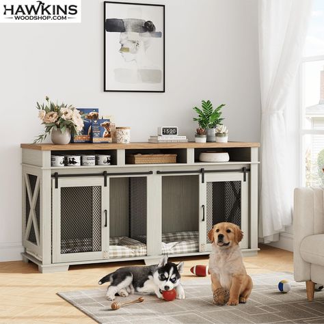 Dog crate end table