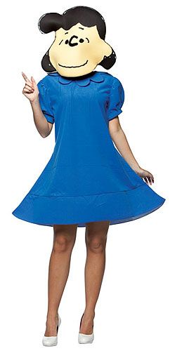 Lucy Costume Poly Foam DressOversize Character MaskTrick Charlie Brown all night long in this adult Lucy costume! The licensed Peanuts costume Lucy Peanuts Costume, Lucy Van Pelt Costume, Charlie Brown Halloween Costumes, Peanuts Halloween Costume, Captain Marvel Halloween Costume, Snoopy Costume, Peanut Costume, Charlie Brown Costume, Lucy Costume