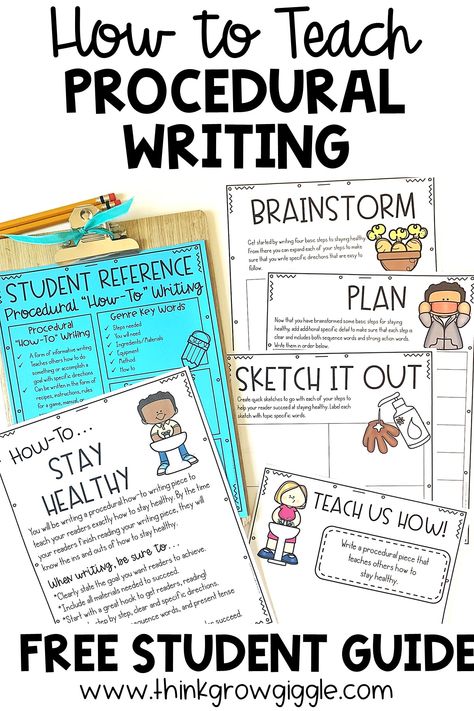 How To Writing, Procedure Writing Year 2, Procedural Text Anchor Chart, Procedural Writing Activities, Procedural Writing Grade 1, Explanatory Writing Anchor Chart, Writing Steps Anchor Chart, Procedural Writing Anchor Chart, The Writing Process Anchor Chart