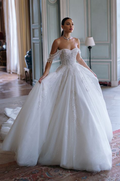 Fairytale Ball Gown Wedding Dress, Wedding Dress Shoulder Off, Heart Neckline Wedding Dress, A Line Sweetheart Wedding Dress, Weeding Dress 2023, Bride Dress Princess, Bride Dress 2023, Fairytale Wedding Dress Princesses, Wedding Inspiration Dress