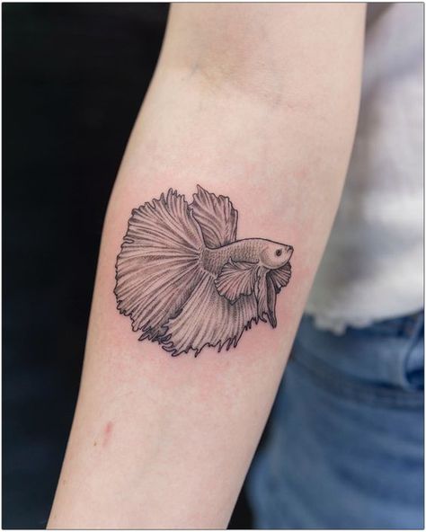 Fish Finger Tattoo, Beta Tattoos, Sea Fish Tattoo, Fish Tail Tattoo, Beta Fish Tattoo, Fin Tattoo, Betta Tattoo, Tattoos Fish, Betta Fish Tattoo