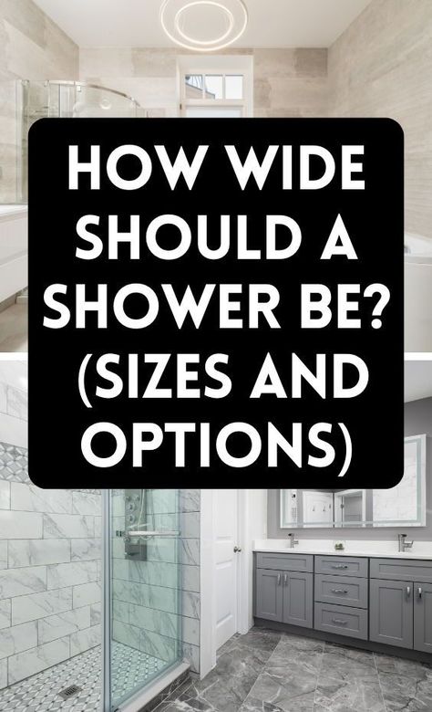 Don't make this mistake. Here's how wide a shower should be for the best bathroom layout ever. 9x9 Bathroom Layout Floor Plans, 7 X 7 Bathroom Layout, 14x8 Bathroom Layout, 5 X 10 Bathroom Design, Master Shower Size, Standard Shower Dimensions, 60x36 Shower Ideas, 48 X 36 Shower Ideas, 9x13 Bathroom Layout