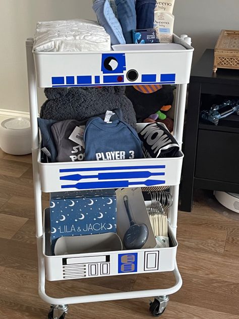 Star Wars Nursery Gender Neutral, Starwars Nursery Themes, Nursery Ideas Star Wars, Baby Star Wars Nursery, Starwars Nursery Boys, Starwars Diy Decor, Endor Nursery, Harry Potter And Star Wars Nursery, Endor Themed Nursery