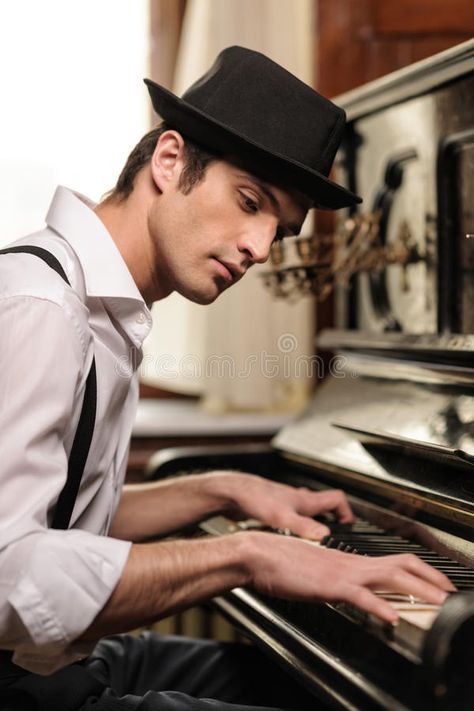 Virtuoso playing piano. Side view of handsome young man playing piano , #AFFILIATE, #piano, #Side, #Virtuoso, #playing, #young #ad Man Playing Piano, Piano Photoshoot, Piano Photography, Piano Photo, Piano Lessons For Beginners, Musician Photography, Hand Images, Fairytale Photography, Piano Man