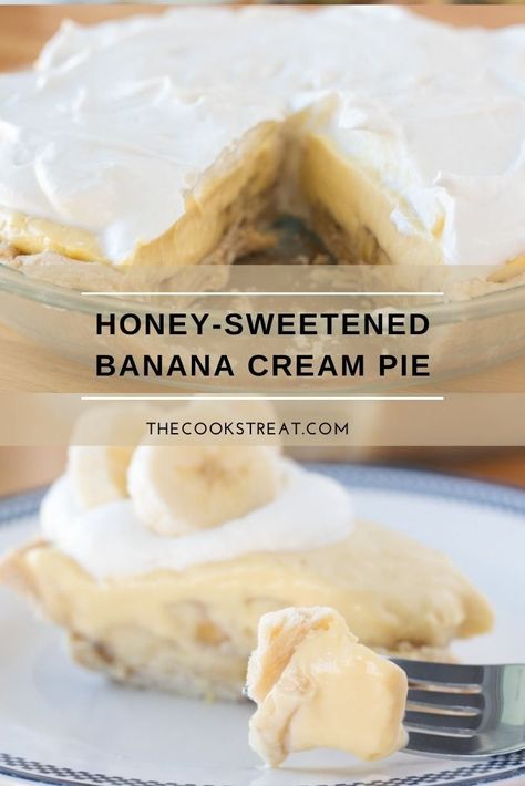 Healthy Banana Pie, Honey Sweetened Desserts, Gluten Free Banana Cream Pie, Vegan Banana Cream Pie, Simple Banana Cream Pie, Paleo Banana Cream Pie, Naturally Sweetened Desserts, No Sugar Desserts, Whole Food Desserts