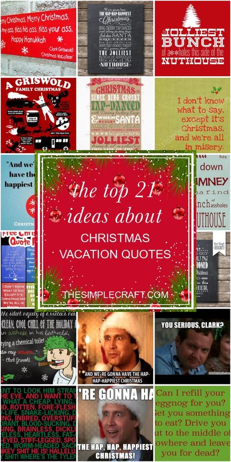 The top 21 Ideas About Christmas Vacation Quotes - Home Inspiration and Ideas | DIY Crafts | Quotes | Party Ideas Griswold Christmas Party, Christmas Vacation Costumes, Clark Griswold Christmas Vacation, Christmas Vacation Movie Quotes, Crafts Quotes, Best Christmas Vacations, Griswold Christmas Vacation, Vacation Meme, Christmas Vacation Party