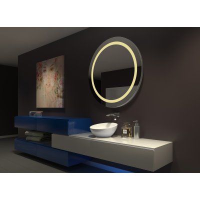 Paris Mirror Round Harmony Dimmable Illuminated Vanity Mirror - 44W x 44H in. - HARM44443000D Paris Lights, Illuminated Mirror, Illuminated Mirrors, Incandescent Lighting, Round Mirror, Led Mirror, Home Decor Mirrors, Round Mirrors, Bathroom Wall