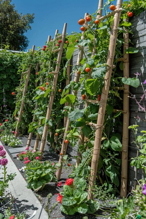 Trellis Vegetable Gardens Freestanding Garden Trellises Amazing outdoor trellis ideas || garden trellis ideas 20 of the best Gardening Trends, Home Vegetable Garden, Container Gardening Vegetables, Garden Oasis, Garden In The Woods, Decoration Inspiration, Garden Trellis, Garden Layout, Small Patio