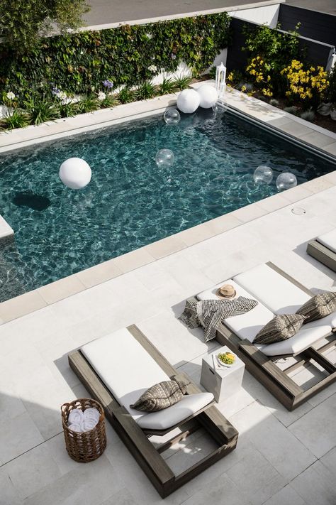 Simple Pool, Rectangle Pool, Dream Backyard Pool, Modern Pool, Pools Backyard Inground, Pool Renovation, Pool Remodel, Small Pool Design, Backyard Pools