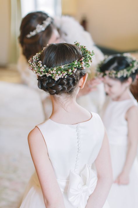 Braided Crown Updo, Flower Crown Updo, Paint Ideas 2023, Flower Girl Updo, Crown Updo, Crown Braid Updo, Nails Paint, Budget Wedding Flowers, Girls Updo