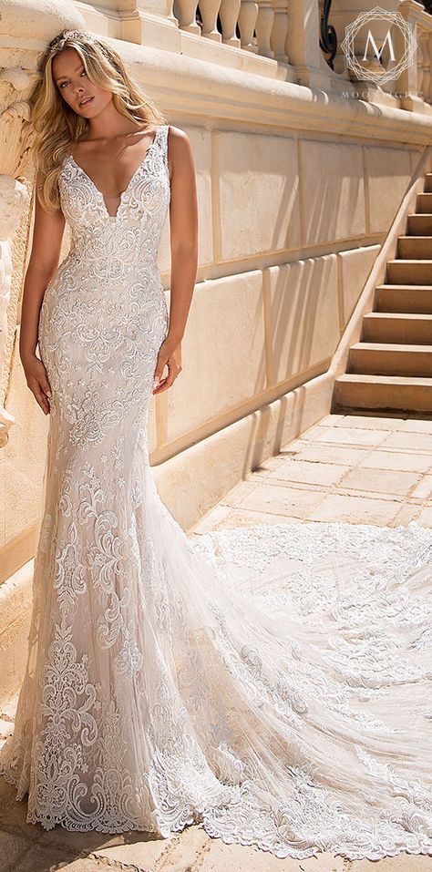 Moonlight Couture Wedding Dresses 2019 Lace Wedding Dress Sleeveless, Moonlight Couture, Mermaid Lace Wedding Dress, Wedding Dress V Neck, Wedding Dress Sleeveless, Wedding Dresses Near Me, Moonlight Bridal, Couture Wedding Dresses, Wedding Inspirasi