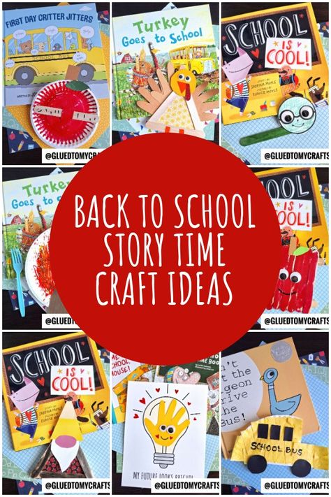 Back To School Storytime, Story Time Ideas Preschool, Preschool Storytime Ideas, Books With Crafts, Storybook Crafts, Storytime Activities, Toddler Storytime, Time Craft, Easy Preschool Crafts