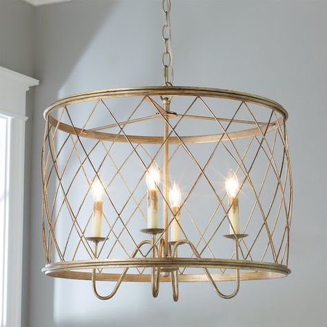 Drum chandelier dining room