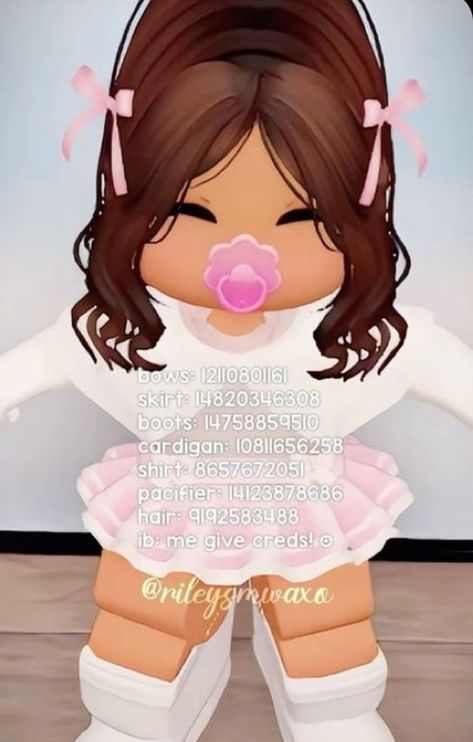 Cute Toddlers Brown Hair, Berry Ave Brown Hair, Berry Avenue Codes Clothes Toddler, Preppy Roblox, Baby Decals, Pic Code, Baddie Outfits Ideas, Coding Clothes, Outfit Codes