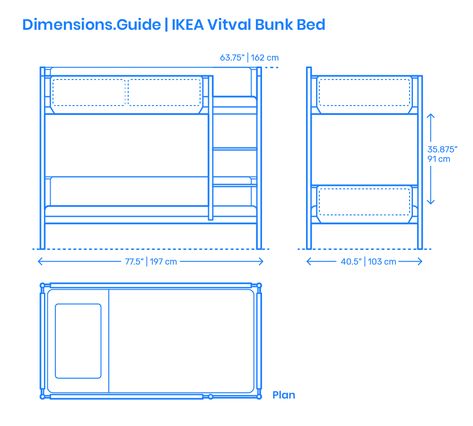 The IKEA Vitval Bunk Bed frame features soft shapes and fabric guardrails ideal for limited space. It is easy to assemble from the sections and elastic edge bands and can be used for sleep or turned into a sofa. The IKEA Vitval Bunk Bed has an overall height of 63.75” (162 cm), width of 40.5” (103 cm), and length of 77.5” (197 cm). There is a clearance of 35.875” (91 cm) between the beds. Downloads online #kids #beds #furniture #home Vitval Bunk Bed, Bunk Bed Dimensions, Modern Double Beds, Concept Board Architecture, Bunk Bed Frame, Human Scale, Iron Door Design, Furniture Design Sketches, Bunk Bed Designs