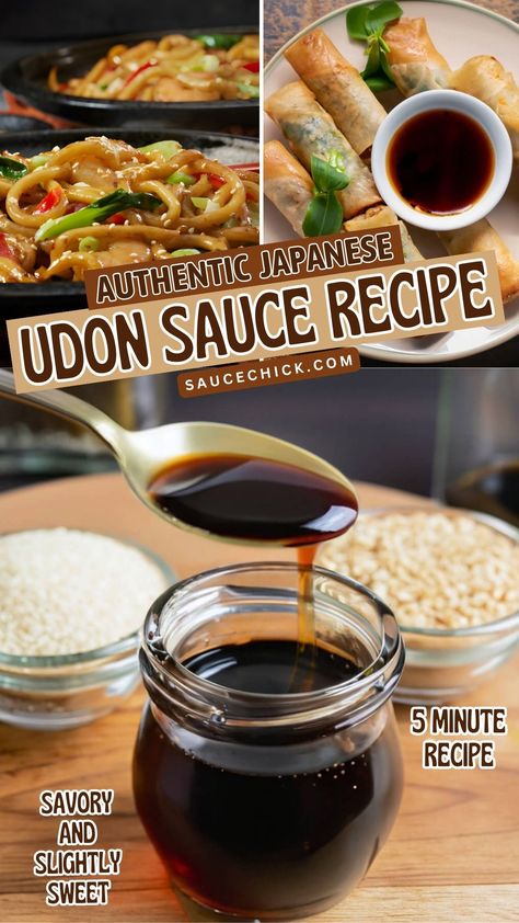 Udon Sauce Recipe Hoisin Udon Noodles, Diy Hoisin Sauce, Udon Sauce, Homemade Hoisin Sauce Recipe, Hunan Sauce, Hoisin Sauce Recipe, Japanese Udon, 5 Minute Meals, Hot Sauce Recipes