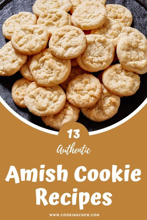 Amish Friendship Bread Starter Recipes Cookies, Amish Church Cookies, Amish Friendship Cookies, Amish Cookies Recipes Pennsylvania Dutch, Amish Brown Sugar Cookies, Amish Oatmeal Cookies, Amish Butter Cookies, Amish Friendship Recipes, Amish Friendship Bread Cookies