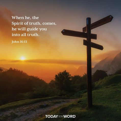 When he, the Spirit of truth, comes, he will guide you into all the truth. - JOHN 16:13 Today in the Word - a daily devotional Bible study🙏 #Christian #bibleverses #christianquotes John 16 13, Devotional Bible, Holy Spirit Come, Jury Duty, Spirit Of Truth, Seek The Lord, Bible Devotions, Scripture Quotes, Daily Devotional