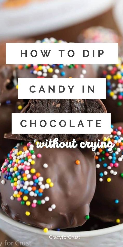 Melt Chocolate For Dipping, Crazy For Crust, How To Make Buttermilk, Oreo Balls, Candy Truffles, Dipped Cookies, Oreo Truffles, Melting Chocolate Chips, Chocolate Bark