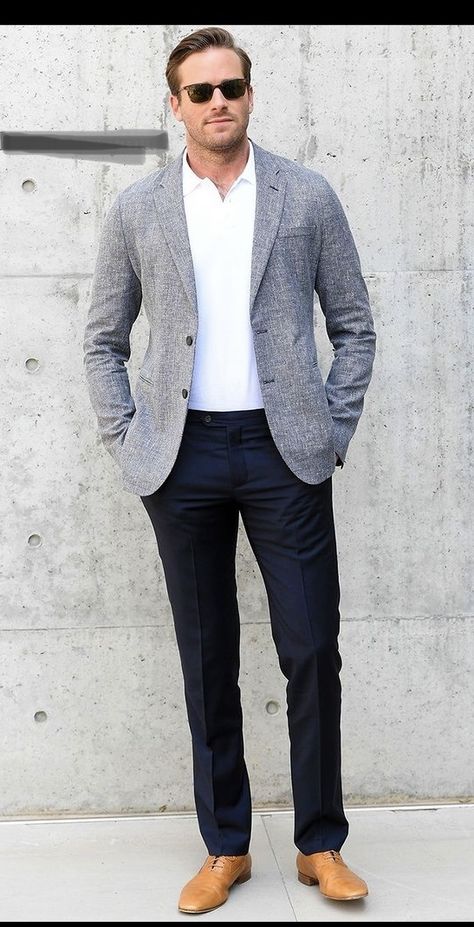 Grey Sport Coat Outfit Mens, Sports Jacket Outfit Men, Sports Jacket Outfit, Sport Coat Outfit, Smart Casual Menswear, Grey Suit Jacket, Mens Fashion Work, Sports Shoes Outfit, Blazer Men