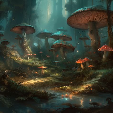 Mushroom Background, Mushroom Core, Forest Drawing, Fantasy Forest, Apple Watch Wallpaper, Mushroom Art, Fantasy Landscape, Fantasy World, Lovers Art