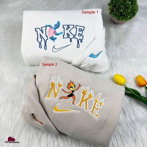 Wade And Ember, Sweatshirts Nike, Matching Hoodies For Couples, Nike Embroidery, Harley And Joker Love, Bestie Outfits, Hoodie Diy, Cute Jumpers, Matching Hoodies