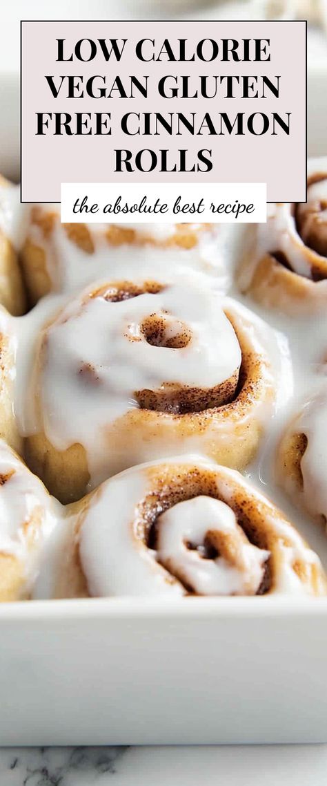 Image for Low Calorie Vegan Gluten Free Cinnamon Rolls Vegan Gluten Free Cinnamon Rolls, Low Calorie Cinnamon Rolls, Gluten Free Cinnamon Rolls Recipe, Dairy Free Cinnamon Rolls, Gluten Free Rolls, Healthy Cinnamon Rolls, Gluten Free Cinnamon, Cozy Brunch, Low Carb Christmas