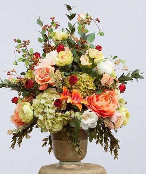 Tuscan Floral Arrangements, Large Floral Arrangements, Large Flower Arrangements, Spring Floral Arrangements, Silk Arrangements, Fall Flower Arrangements, Church Flower Arrangements, Flower Vase Arrangements, Memorial Flowers