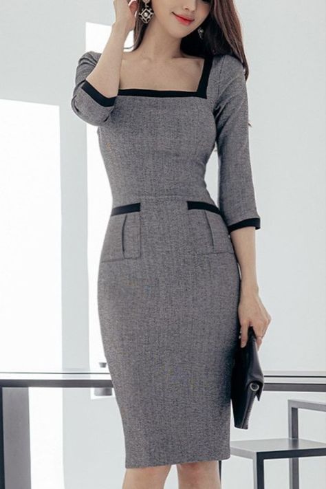 Light grey dress outfit