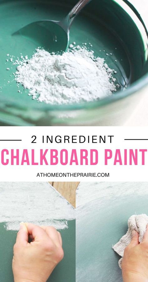 Have you seen the price of store-bought chalkboard paint? Did you know you can make your own DIY chalkboard paint for only a few dollars! It only takes a couple of ingredients you might already have at home. Step by step tutorial in this post. DIY crafts homemade home decor DIY ideas and tutorials and inspiration How To Make A Green Chalkboard, Diy Chalkboard Paint Recipe, Diy Black Chalk Paint, How To Make Chalkboard Paint, Chalkboard Paint Diy, How To Make A Chalkboard Diy, Making A Chalkboard Diy, Chalk Paint On Countertops, Home Made Chalk Paint Recipe How To Make