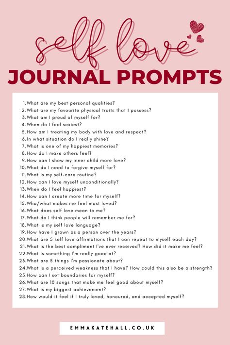 self love journal prompts. emmakatehall.co.uk